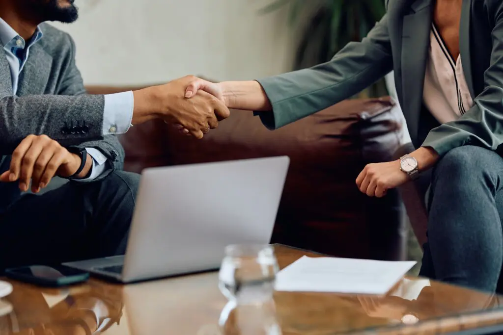 business men shaking hands