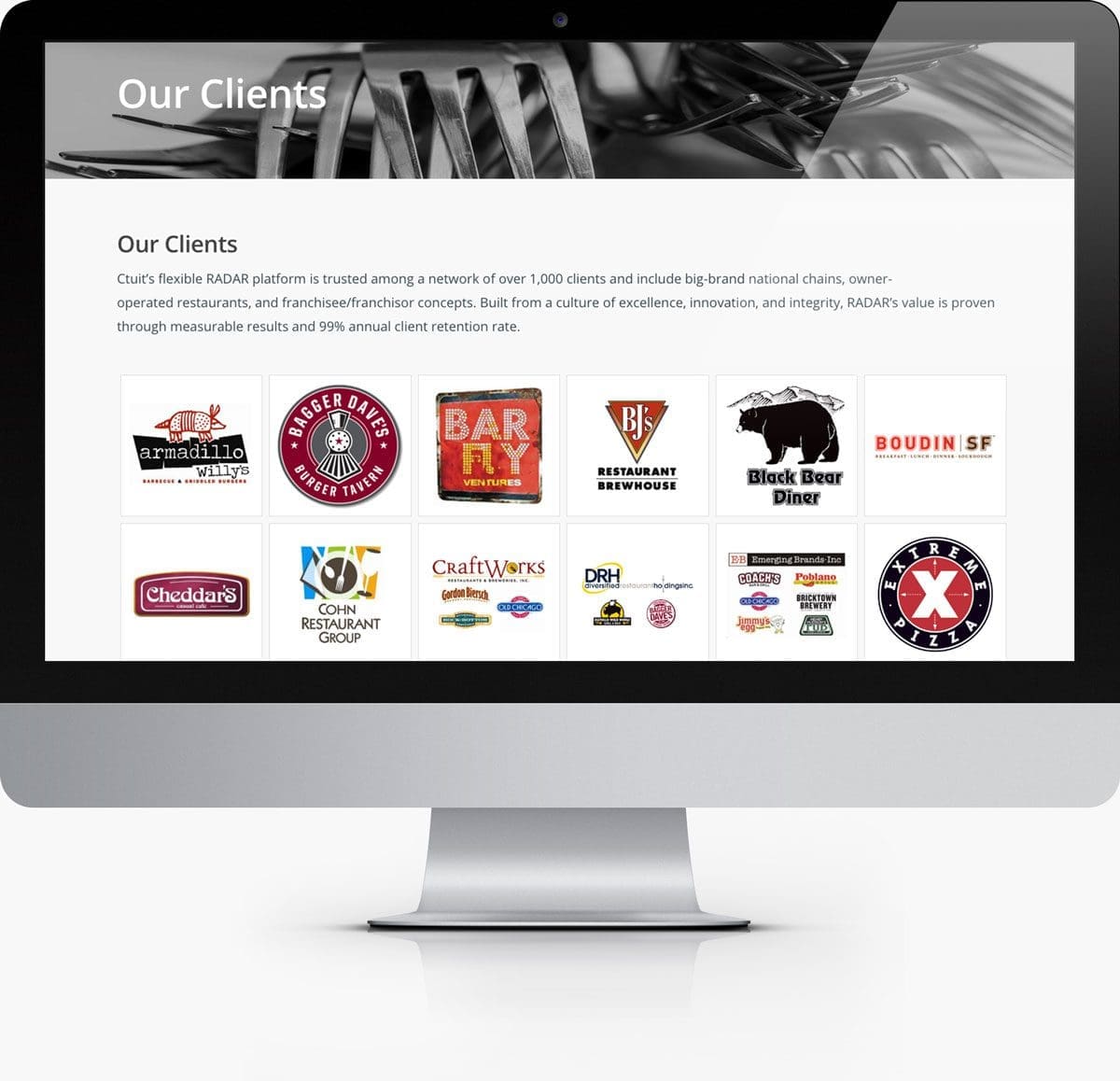 Ctuit Software - Client's page boxes